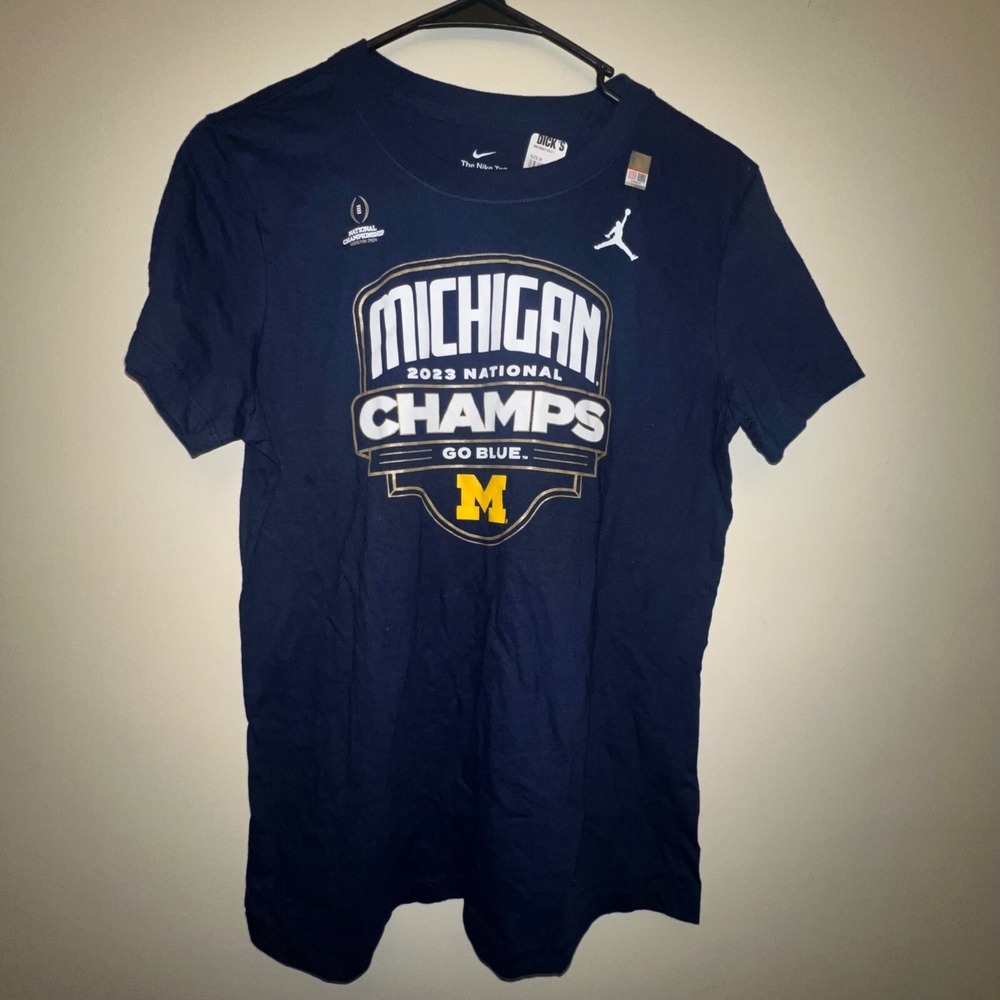 Michigan‎ 2023 National Champs Go Blue Nike Tee, Medium